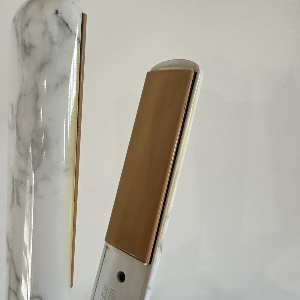 CHI Ceramic 1" Flat Iron Hair Straightener White Marble Model CA2383 - Picture 5 of 10